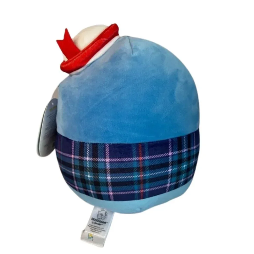 Squishmallows Sanrio Tuxedo Sam in Plaid Outfit